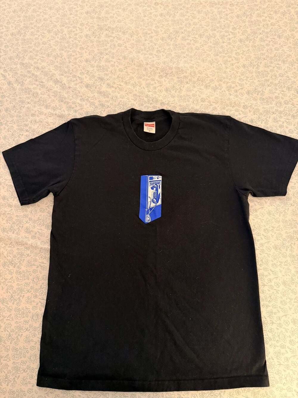 Supreme Payphone Tee Black FW18 Size Medium Skateboarding T-Shirt 2018 Phone